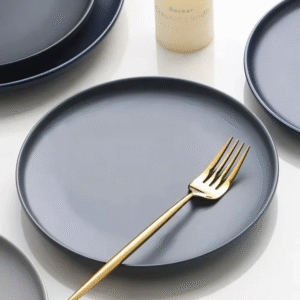 Accept Custom Logo Tableware Blue Stoneware Dinnerware Sets