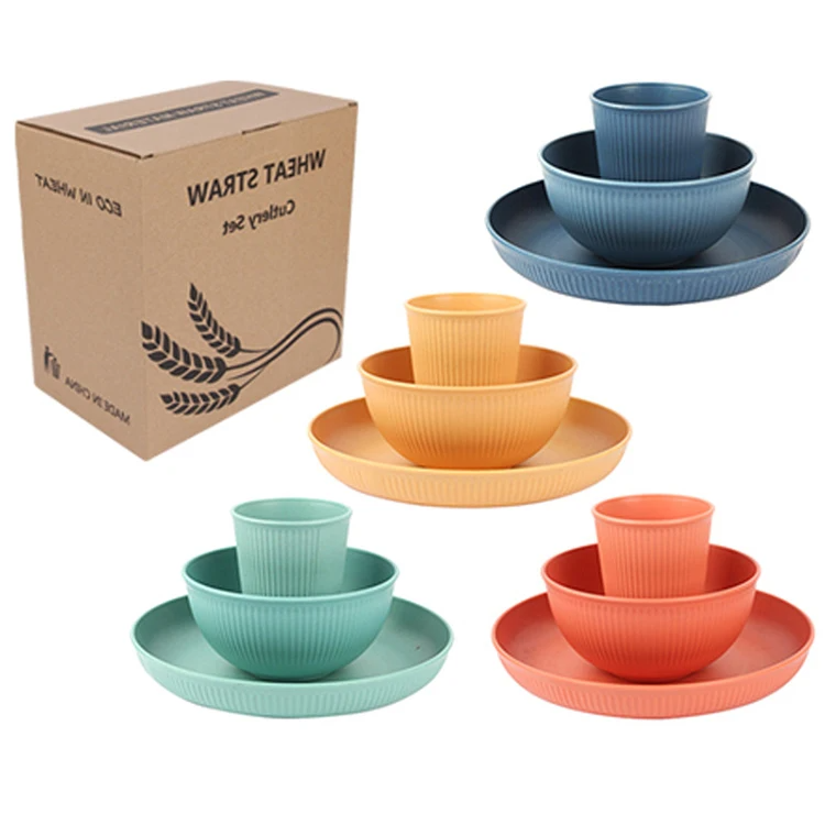 Wheat Straw Dinnerware Set (2)