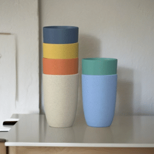 Couple-Friendly Thickened round Gargle Cup Simple Kitchen Supplies for Wheat Straw