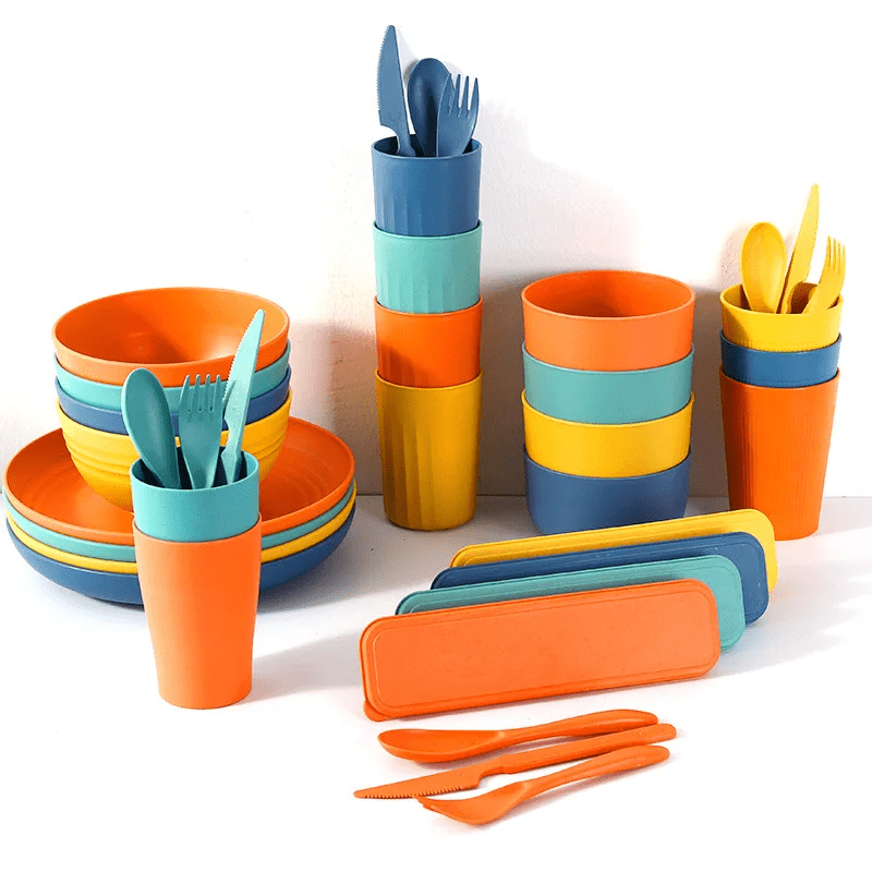 Wheat Straw Reusable Tableware Set