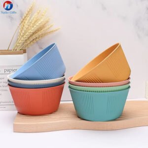 Wholesale Eco-friendly Reusable Wheat Straw Cutlery Bowl s Unbreakable Fiber Bowls