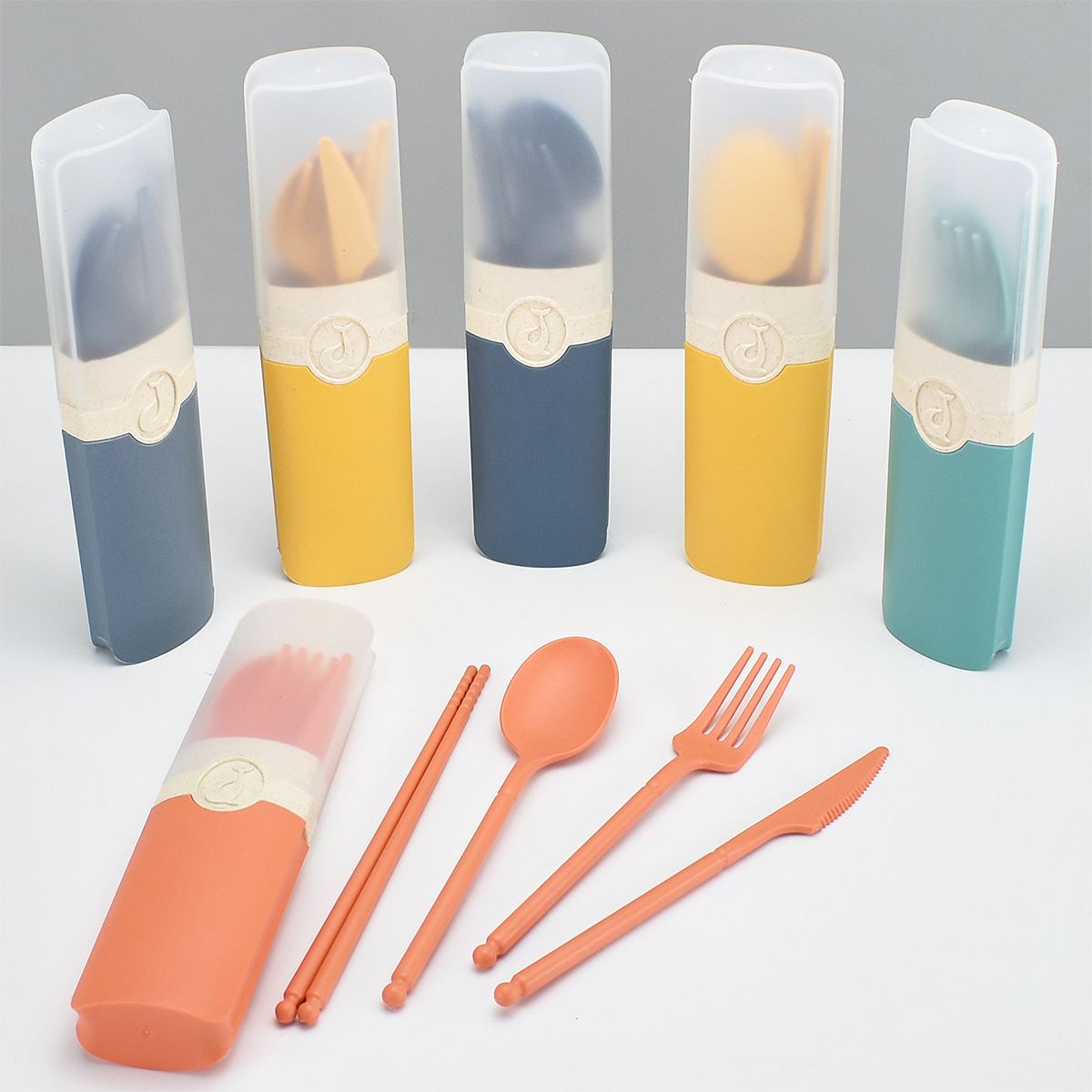 Portable Wheat-Straw Composite Cutlery Set