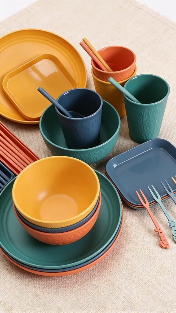 Premium Custom Wheat Straw Dinnerware Sets by Naike Dinner