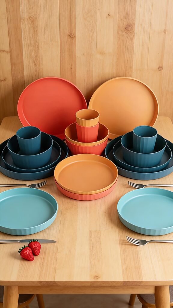 Premium Custom Wheat Straw Dinnerware Sets by Naike Dinner