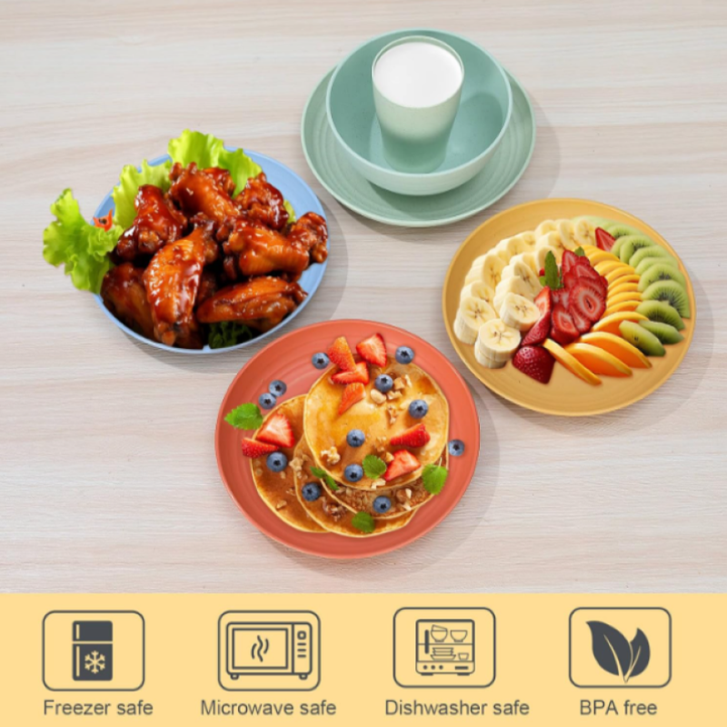 wheat straw dinnerware set