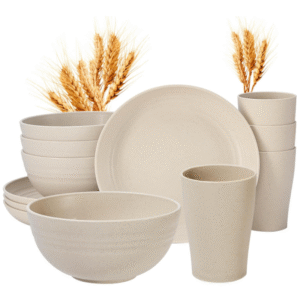 wheat straw dinnerware set