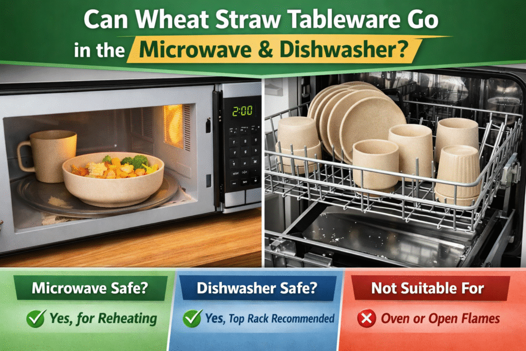 Can Wheat Straw Tableware Go in the Microwave and Dishwasher?