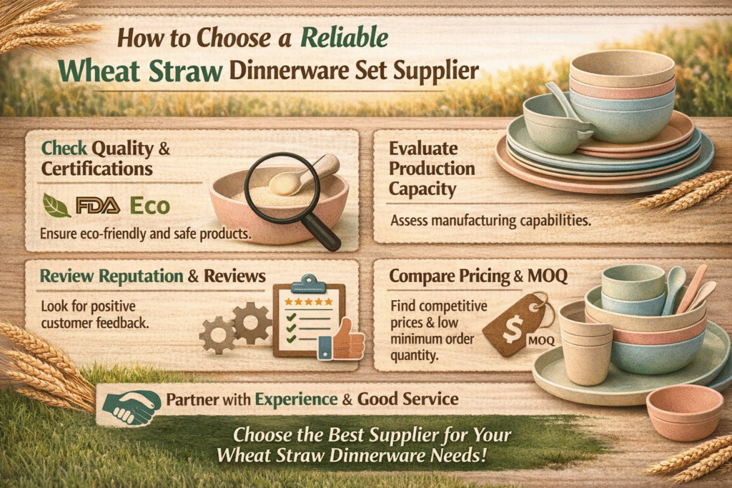 Wheat Straw Dinnerware Set supplier