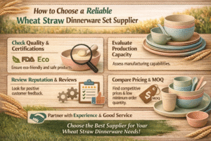 Wheat Straw Dinnerware Set supplier