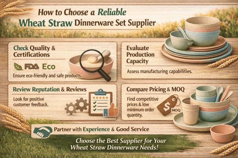 Wheat Straw Dinnerware Set supplier