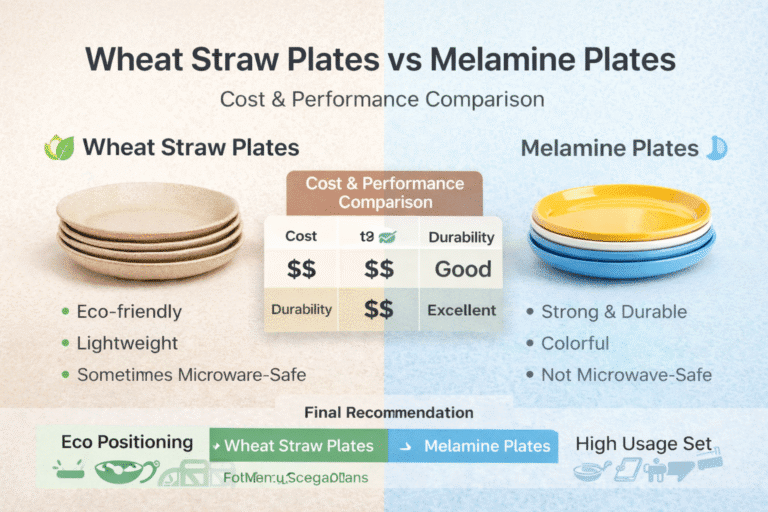 Wheat Straw Plates vs Melamine Plates