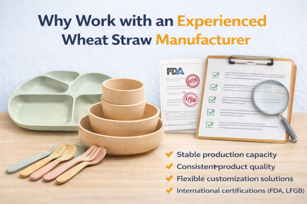 Expert OEM ODM Wheat Straw Tableware Factory Production