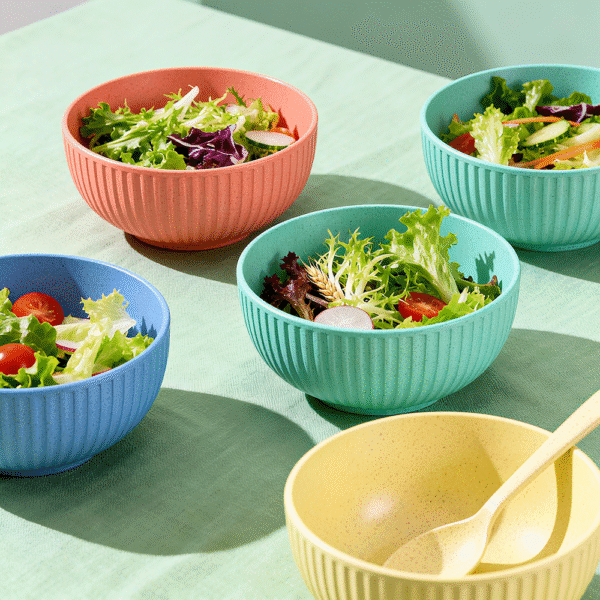 Wheat-straw composite bowls