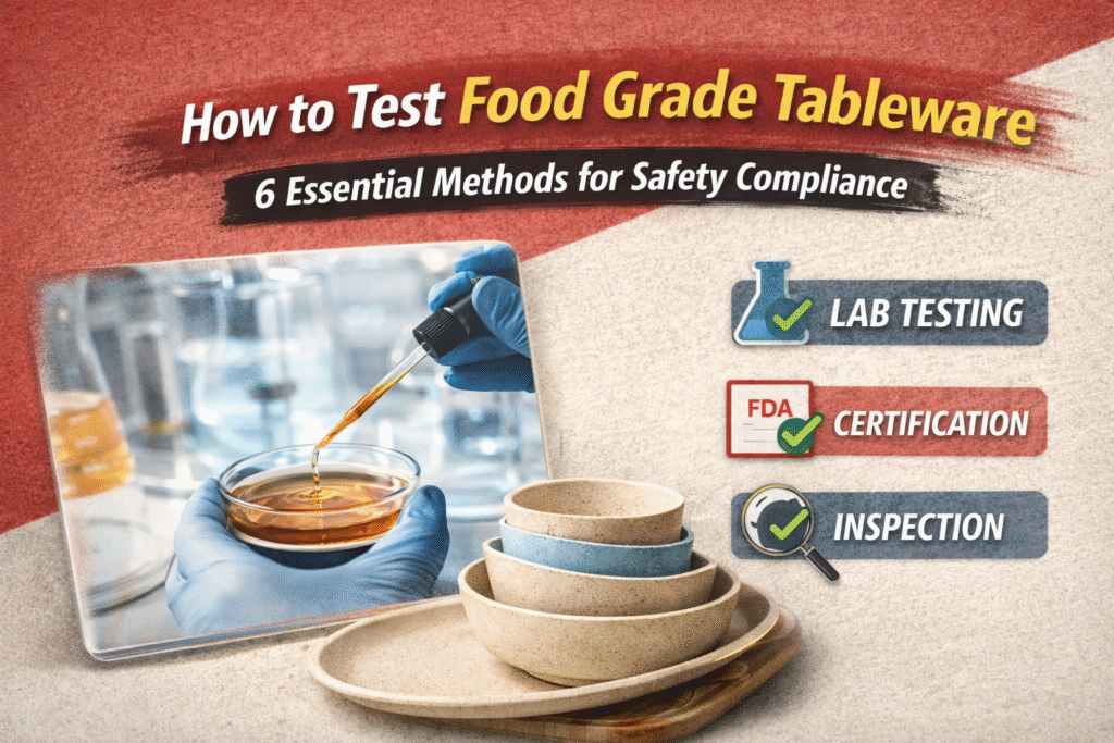 how to test food grade tableware
