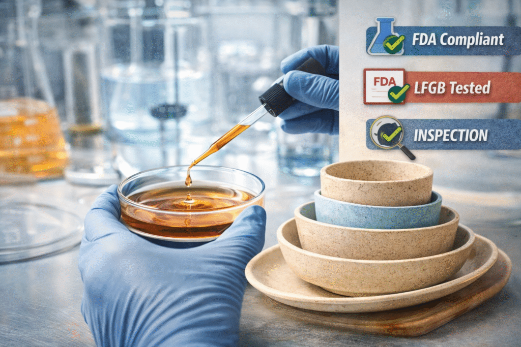 how to test food grade tableware