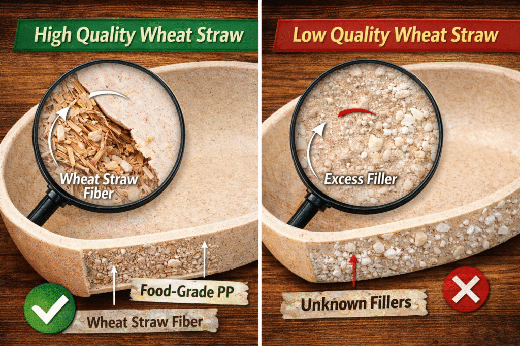 how to avoid low quality wheat straw products