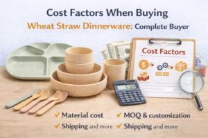 High-quality eco bowls from a Wheat Straw Dinnerware Set Wholesale