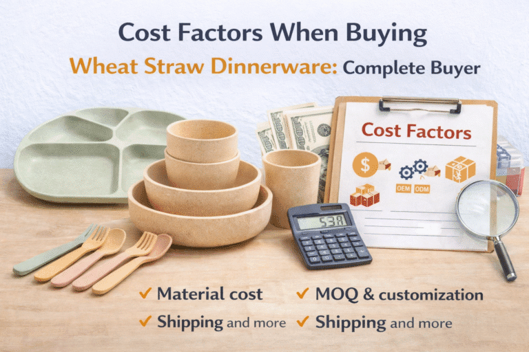 High-quality eco bowls from a Wheat Straw Dinnerware Set Wholesale