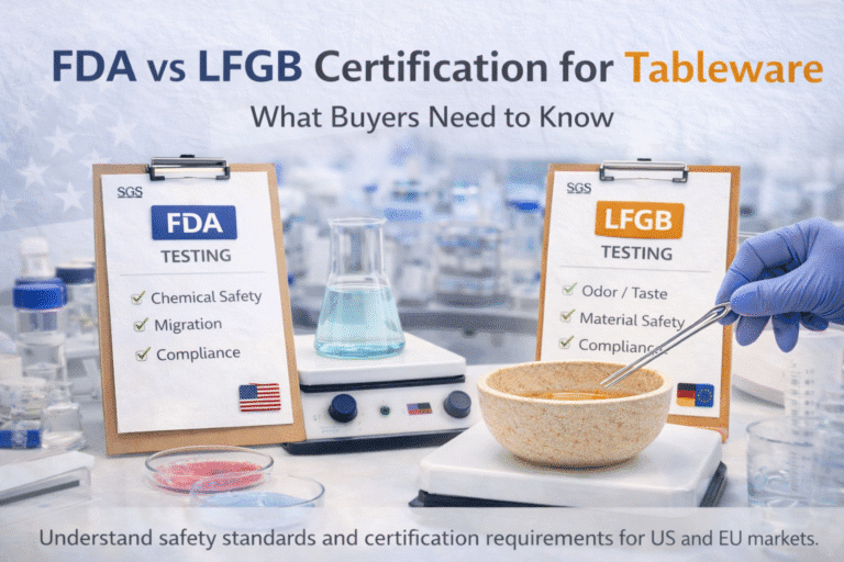 FDA vs LFGB tableware certification comparison