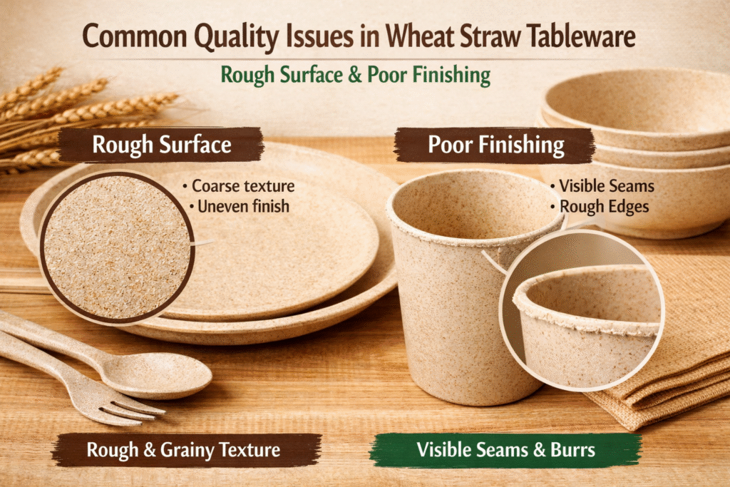 Common Quality Issues in Wheat Straw Tableware