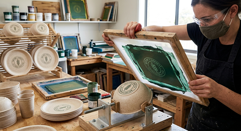Logo Printing for Wheat Straw Products