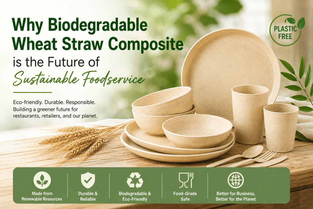 biodegradable wheat straw composite