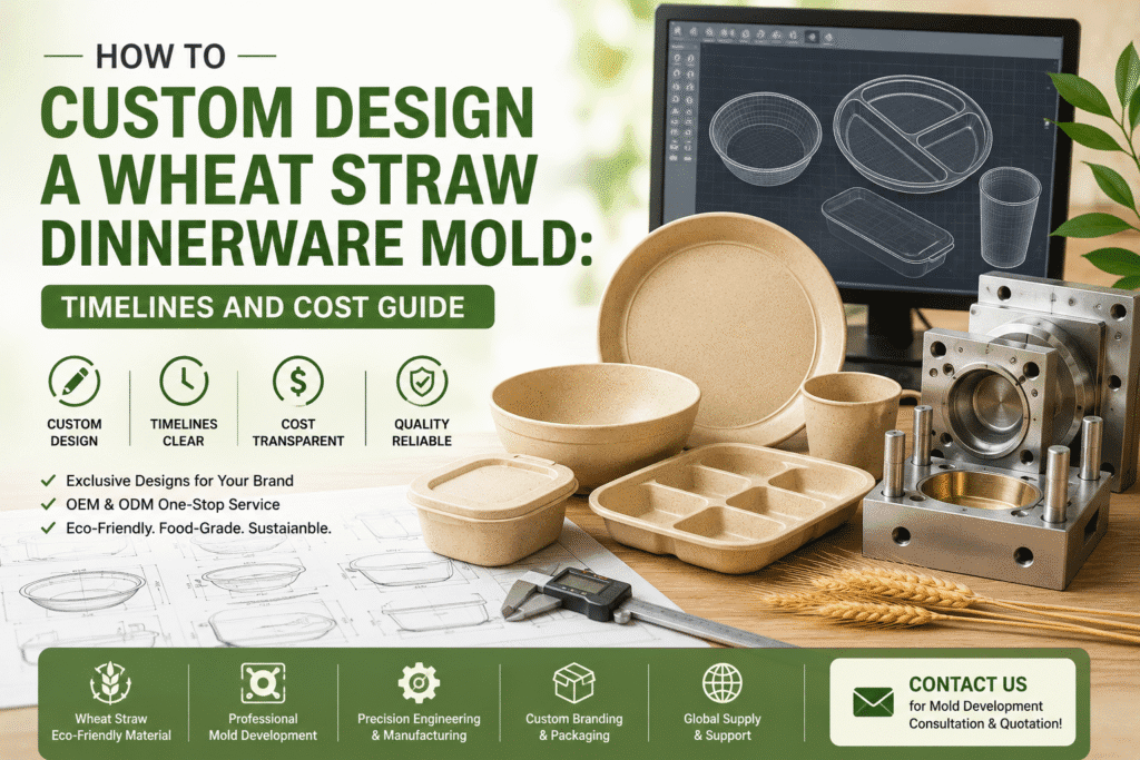 custom wheat straw dinnerware mold