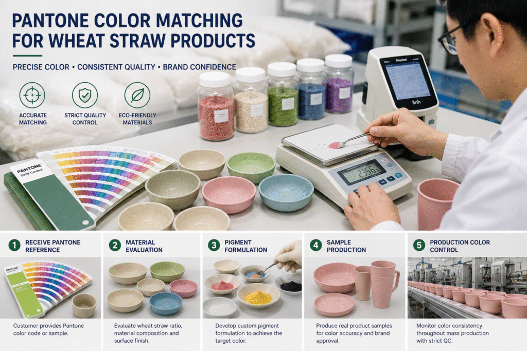 Pantone Color Matching for Wheat Straw Products