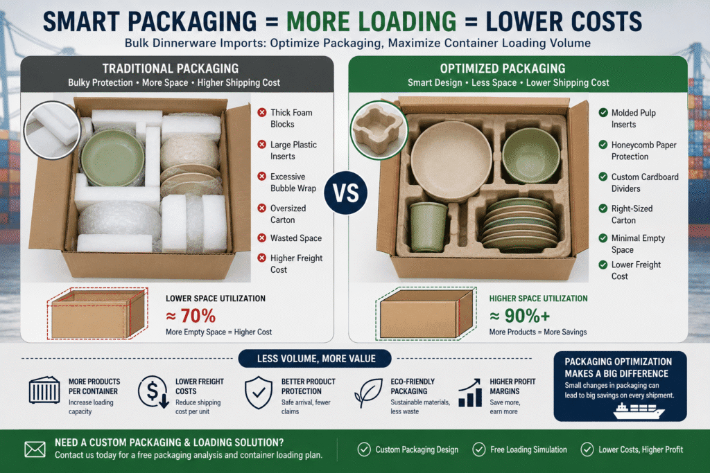 How to Maximize Container Loading Volume When Importing Bulk Dinnerware Set