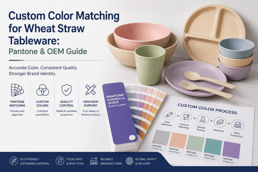 Custom Color Matching for Wheat Straw Tableware