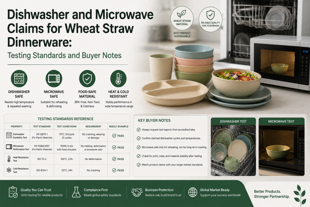 Dishwasher & Microwave Claims for Wheat Straw Dinnerware