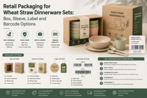 retail packaging wheat straw dinnerware