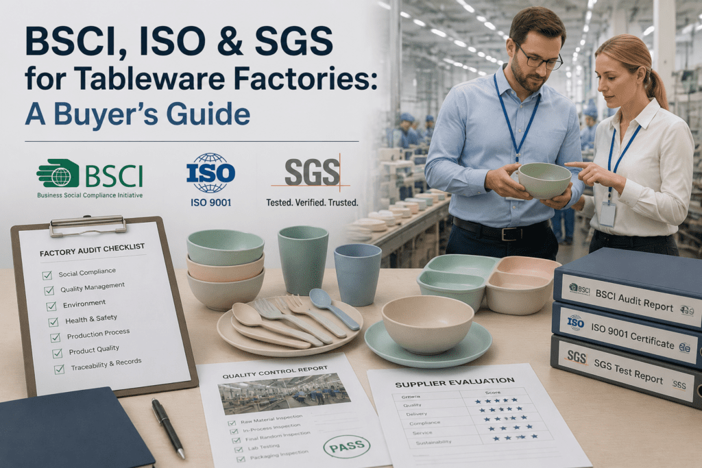 BSCI ISO SGS for Tableware Factory