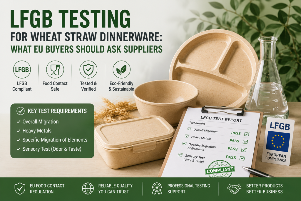 LFGB Testing for Wheat Straw Dinnerware