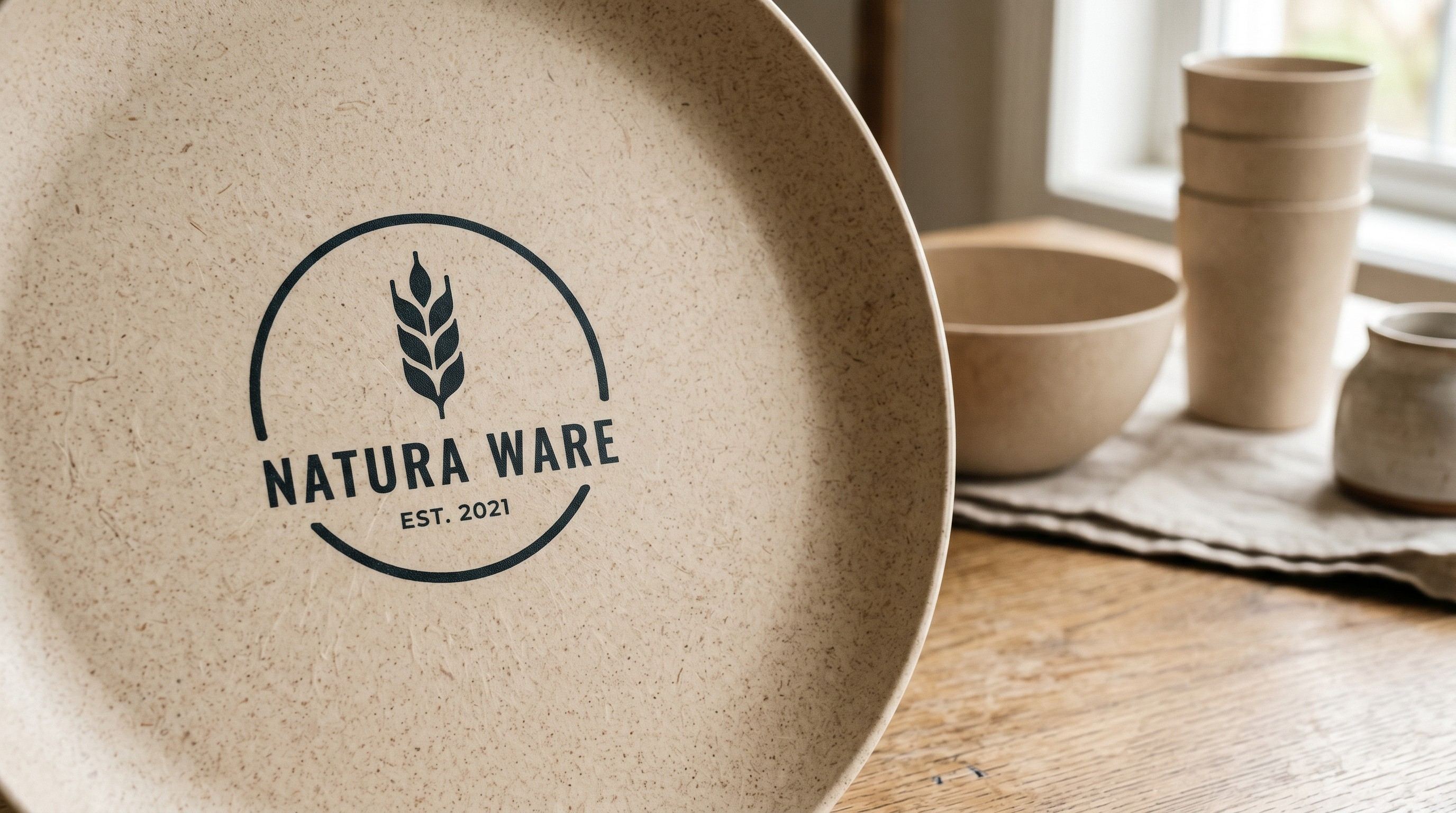 Logo artwork and print placement review for tableware