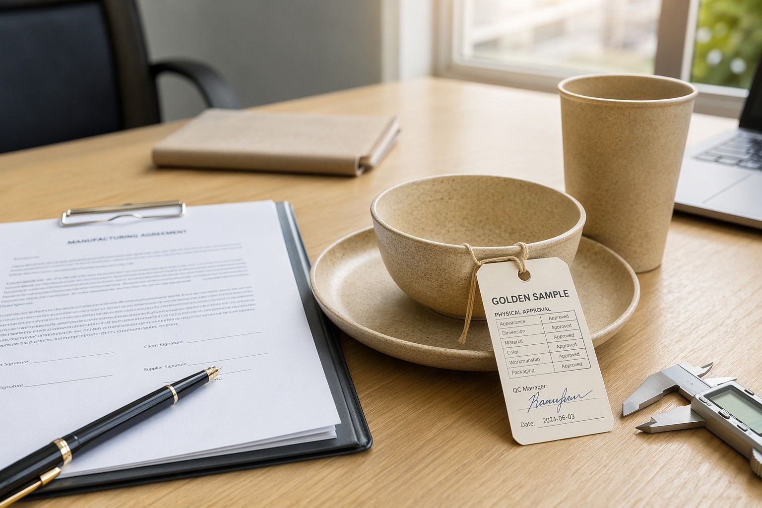 Golden sample approval for a custom tableware project