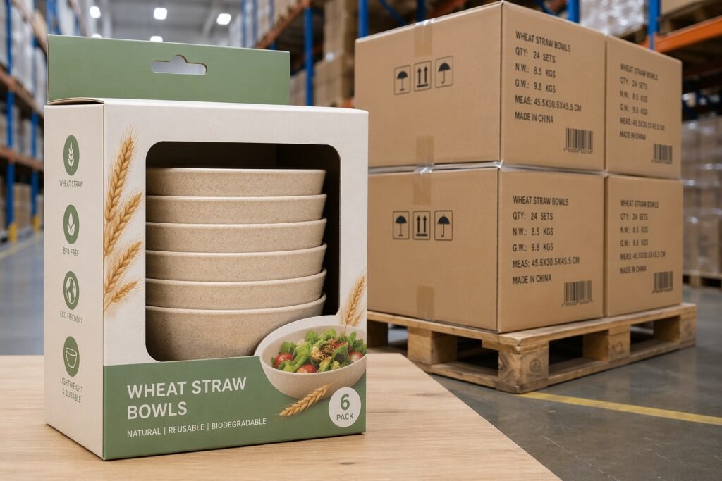 wheat straw bowl packaging
