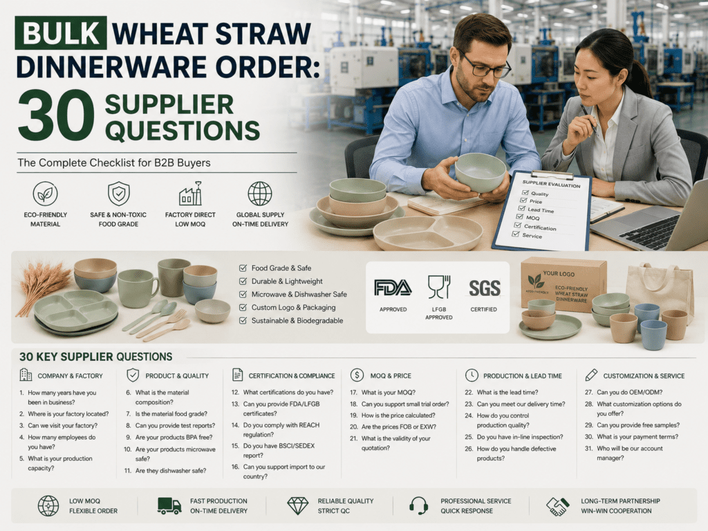 Bulk Wheat Straw Dinnerware Order