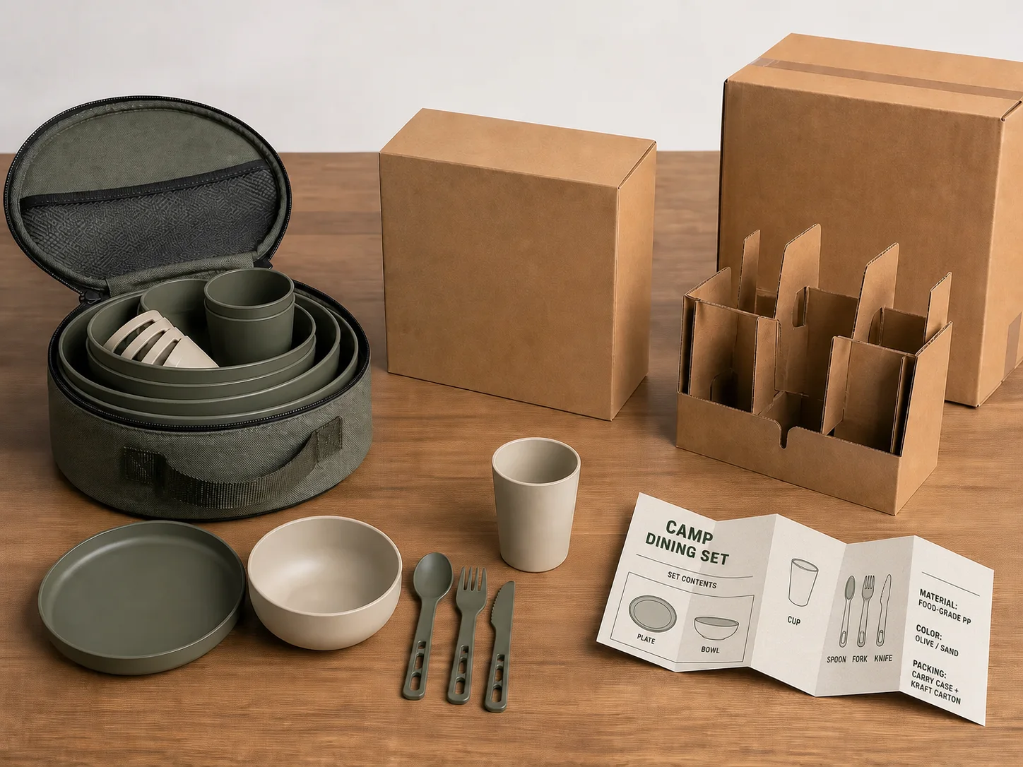Private label camping dinnerware packaging review