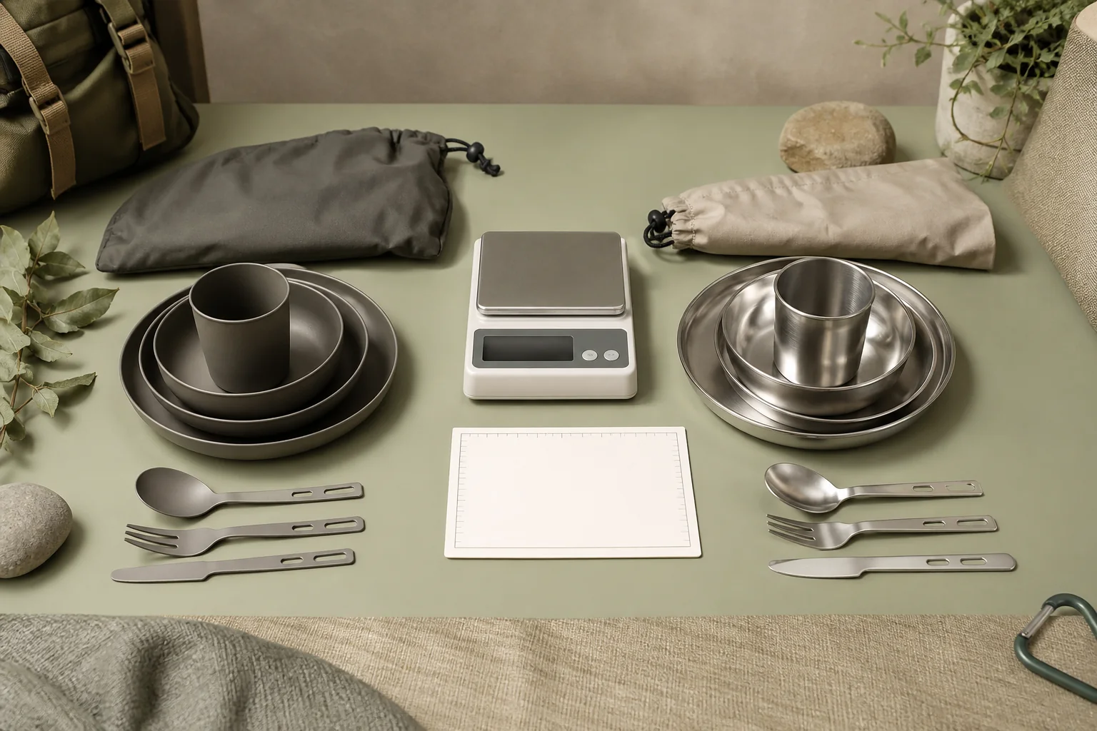 Outdoor tableware component weight nesting and packability review