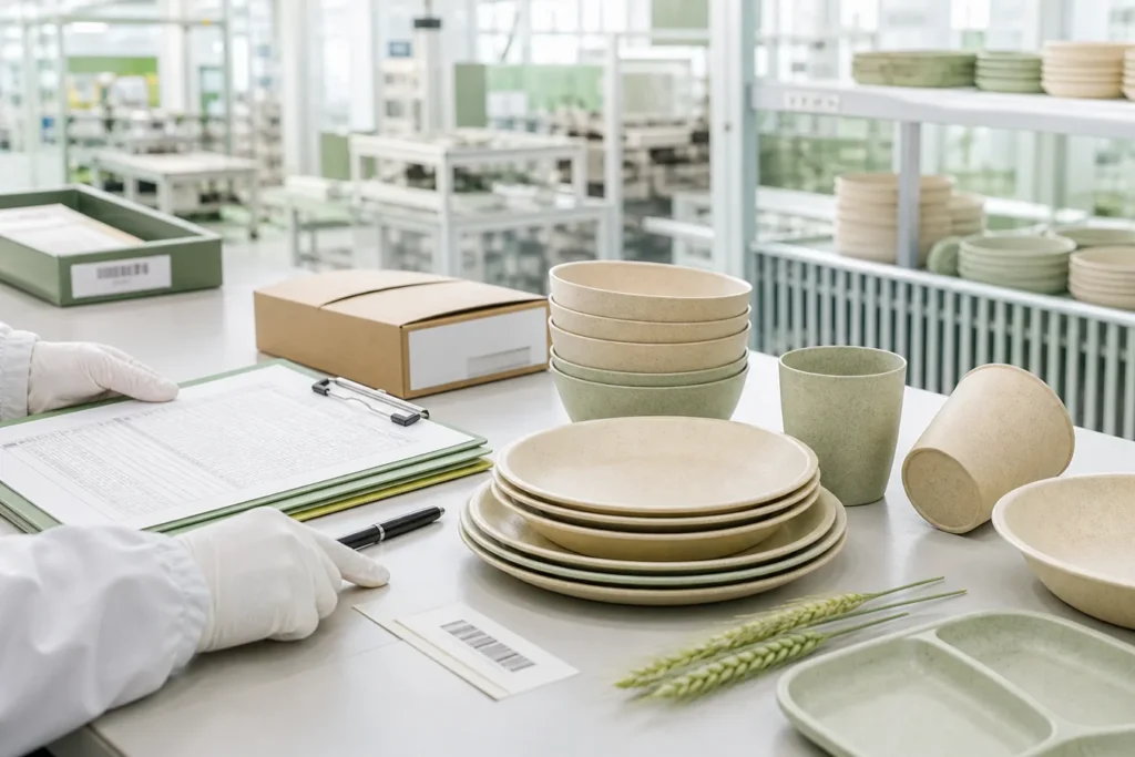 EU GPSR wheat straw tableware factory traceability review
