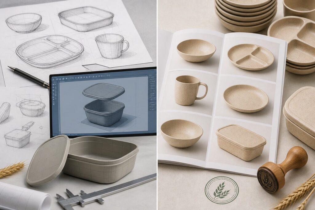 OEM vs ODM Wheat Straw Tableware