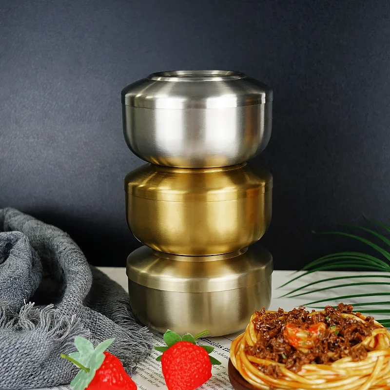 Polished Stainless Steel Korean-Style Dining Bowl – alternate product view