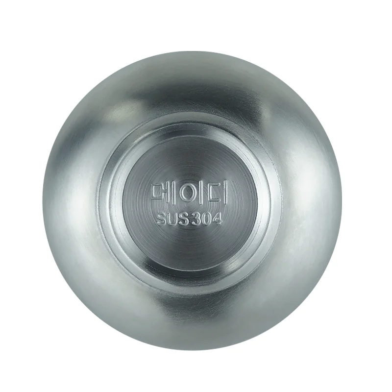 Polished Stainless Steel Korean-Style Dining Bowl – detail view