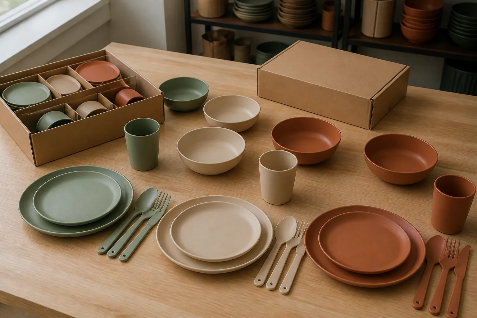 PP camping dinnerware color sample review