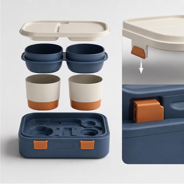 Custom PP Two-Person Modular Picnic Meal Kit – design and structure view