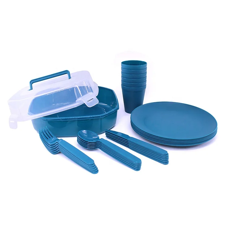 6-Person PP Camping Dinnerware Set