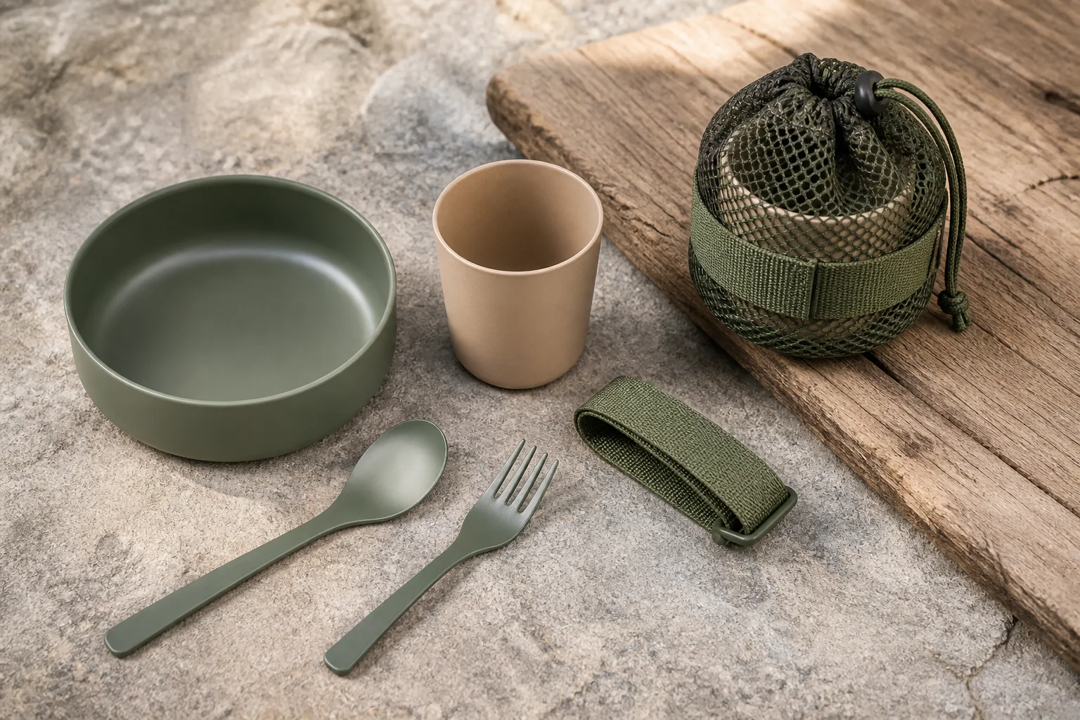 Camping mess kit checklist for a compact solo outdoor meal set