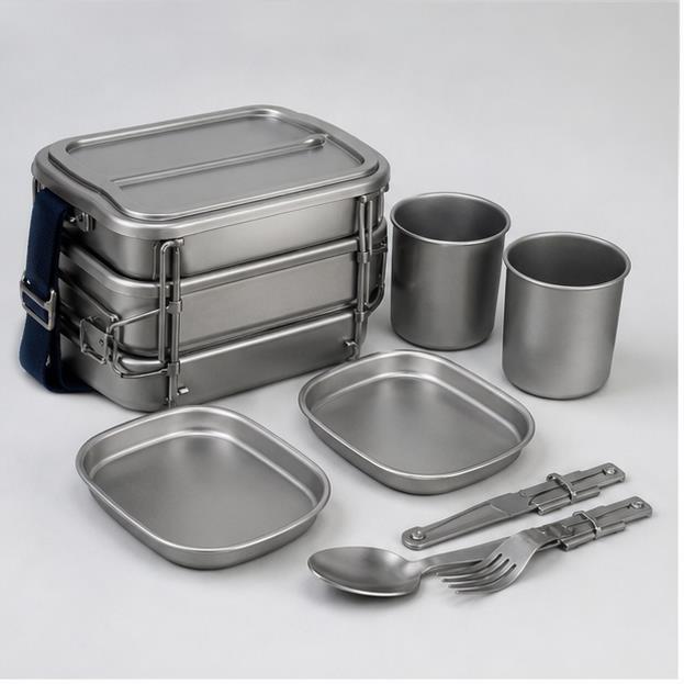 Custom Stainless Steel Two-Person Mess Kit