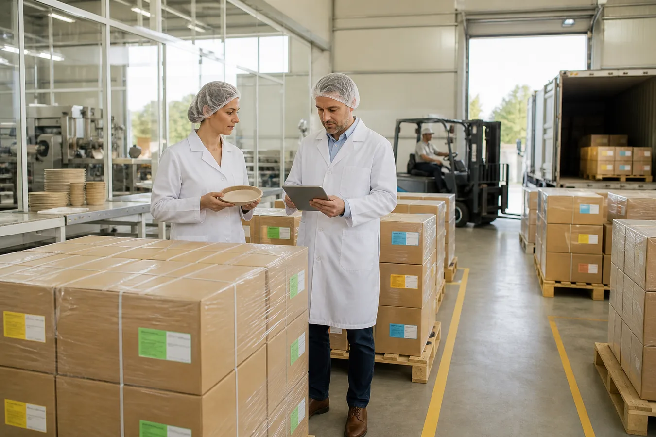 Outdoor tableware batch identification and warehouse traceability
